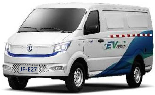 Dongfeng zuiver elektrisch logistiek voertuig type doos 6.8 (m) 3 1380KG lading JF -E27